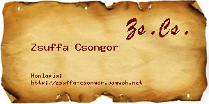 Zsuffa Csongor névjegykártya