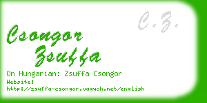 csongor zsuffa business card